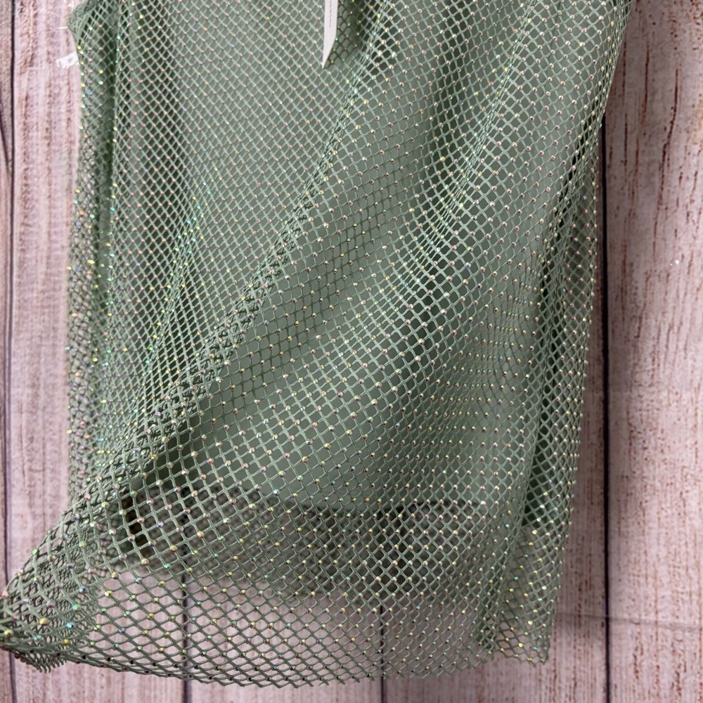 Anthropologie Sunday in Brooklyn womens Rhinestone Mesh Tank tops size XL - Picture 8 of 13